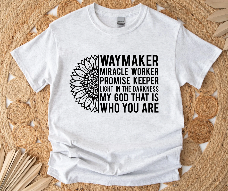 Waymaker Tee (Sublimation Mockup On Ash Grey)