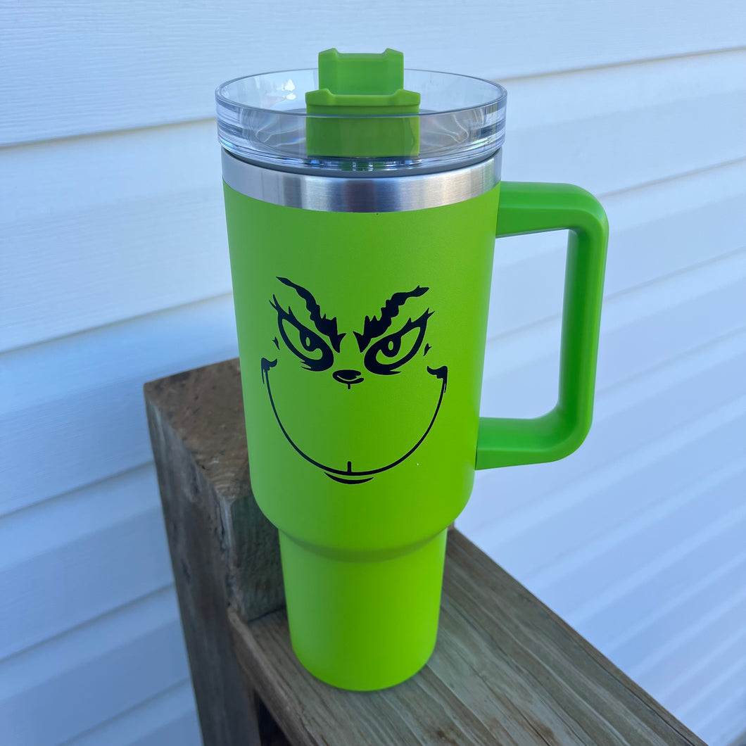 Green Grinch 40oz Tumbler