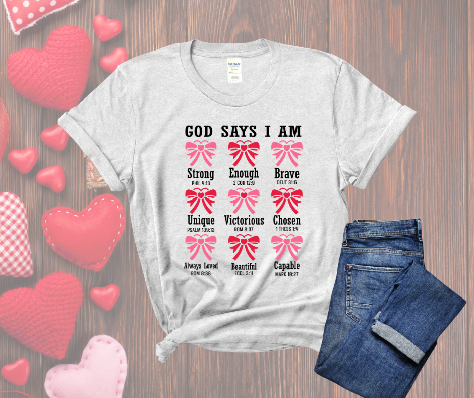 God Says I Am Tee DTF