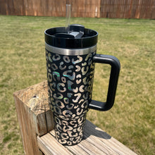 Load image into Gallery viewer, Holographic Leopard 40oz Tumblers
