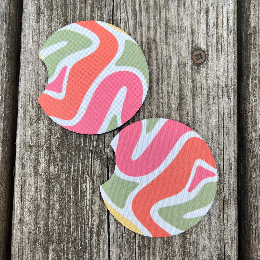 Groovy Lines Car Coasters