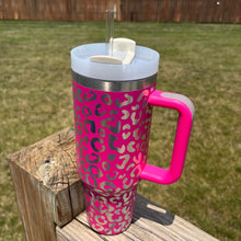 Load image into Gallery viewer, Holographic Leopard 40oz Tumblers
