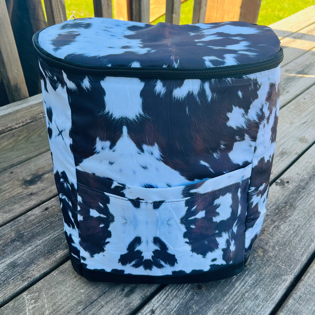 Cow Print Backpack Cooler