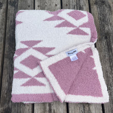 Load image into Gallery viewer, Dusty Rose Aztec Blanket
