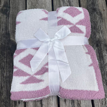 Load image into Gallery viewer, Dusty Rose Aztec Blanket
