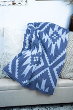 Load image into Gallery viewer, Blue Aztec Blanket
