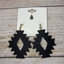 Load image into Gallery viewer, Wooden Aztec Earrings
