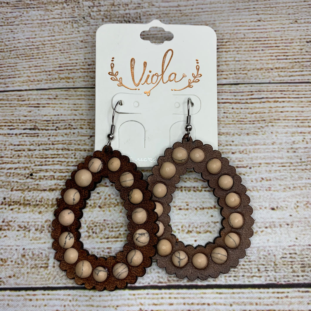 Cream Teardrop Earrings