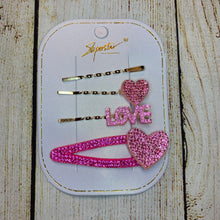 Load image into Gallery viewer, Valentines Heart Hair Clips
