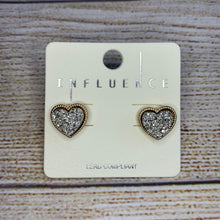 Load image into Gallery viewer, Druzy Heart Earrings
