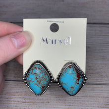 Load image into Gallery viewer, Diamond Shaped Natural Stone Earrings

