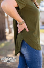 Load image into Gallery viewer, Olive Ribbed Top
