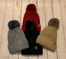 Load image into Gallery viewer, Solid Knit Pom Pom Beanies
