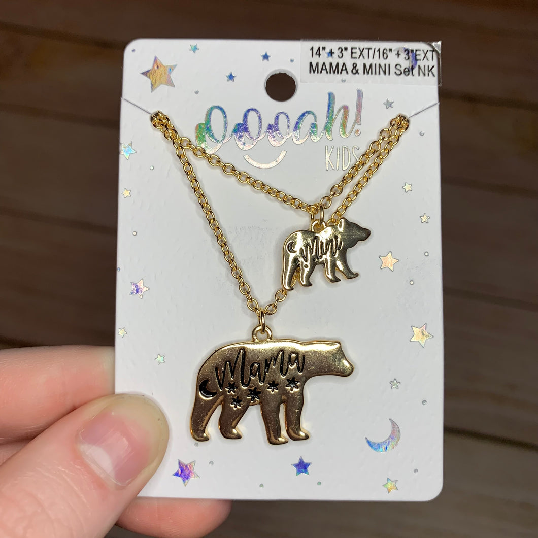 Gold Mama/Mini Necklace Set