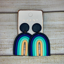 Load image into Gallery viewer, Rainbow Clay Earrings
