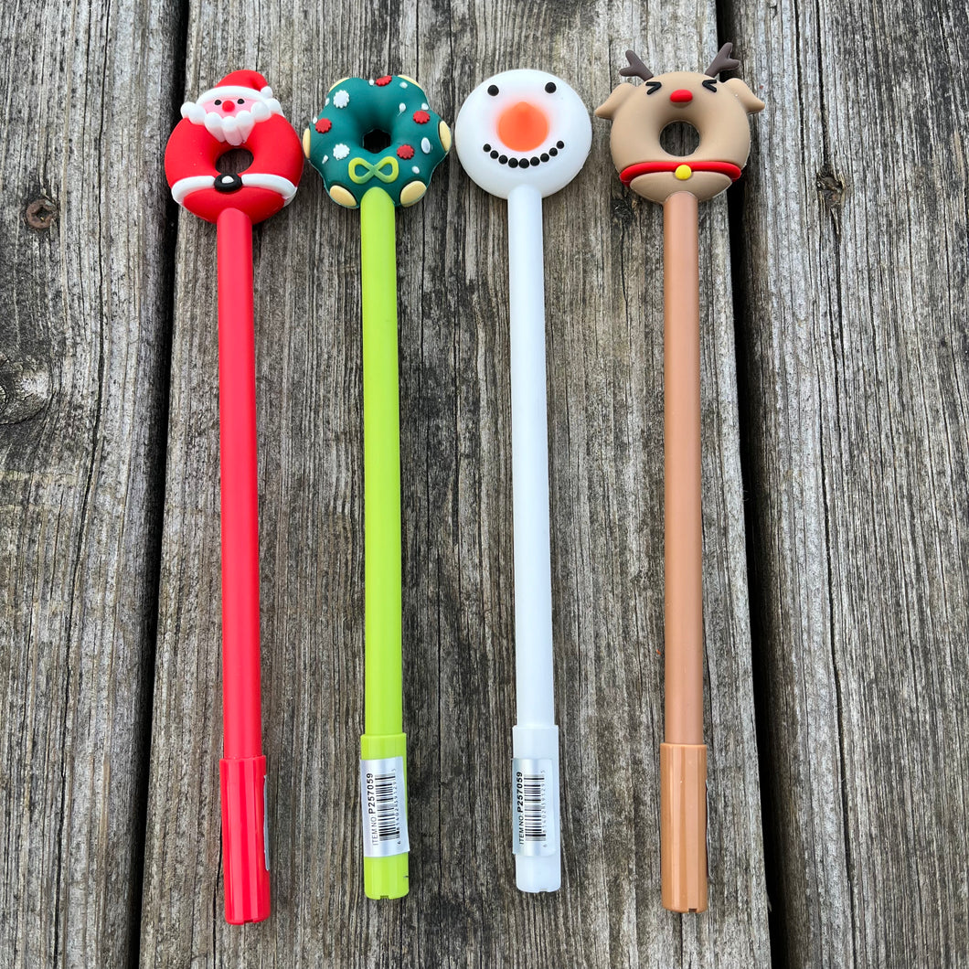 Donut Shaped Christmas Pens