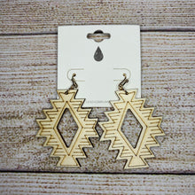 Load image into Gallery viewer, Wooden Aztec Earrings
