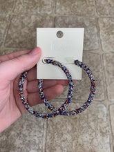 Load image into Gallery viewer, Rhinestone Hoop Earrings
