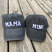 Load image into Gallery viewer, Black Mama and Mini Chenille Hats
