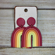 Load image into Gallery viewer, Rainbow Clay Earrings
