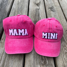 Load image into Gallery viewer, Hot Pink Mama and Mini Chenille Hat

