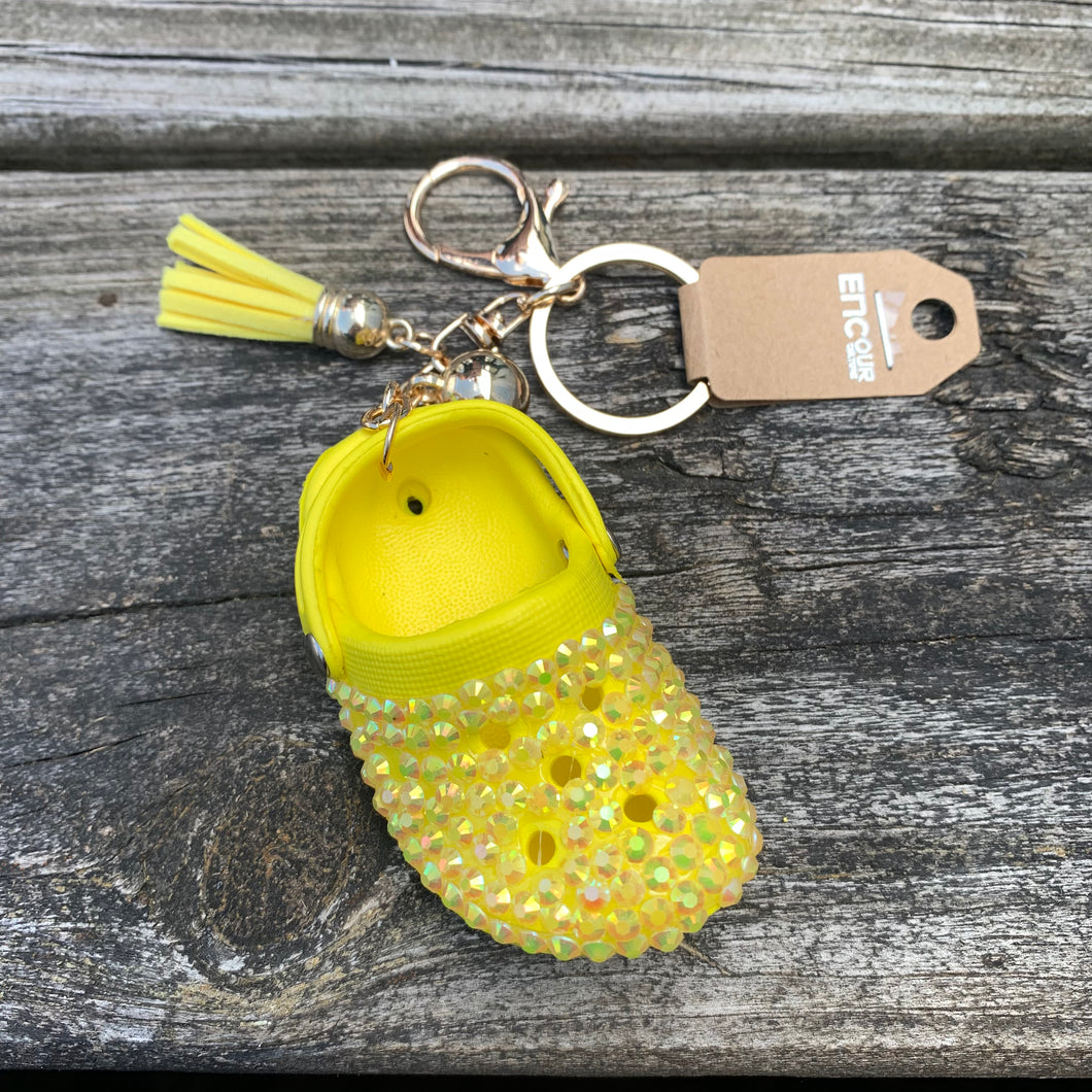 Rhinestone Croc Keychains