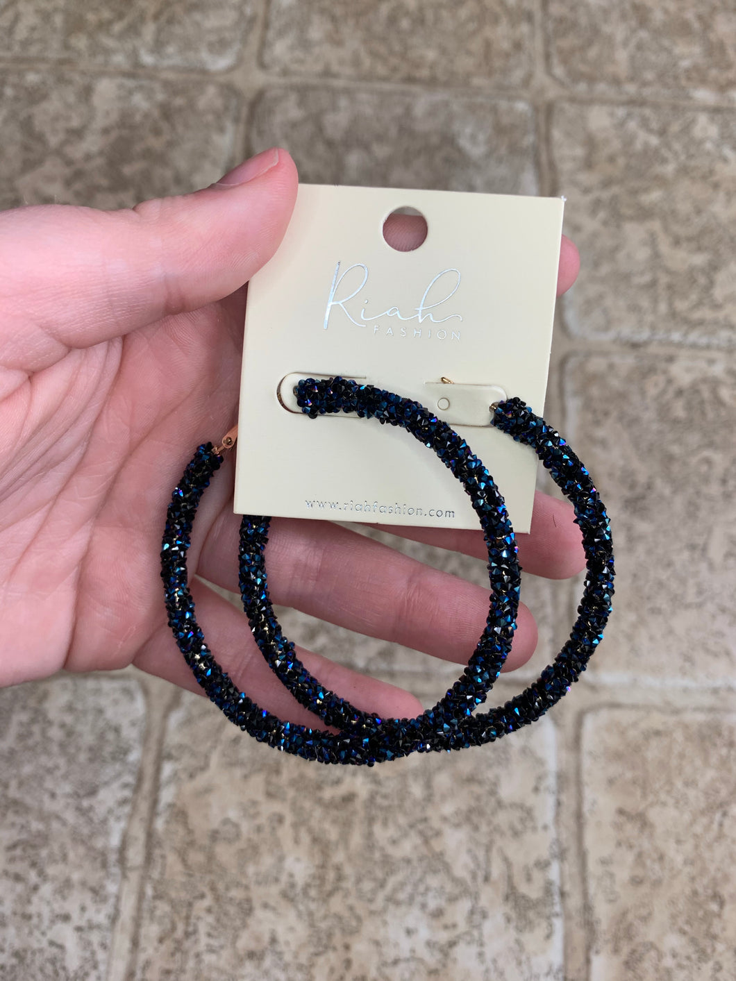 Rhinestone Hoop Earrings