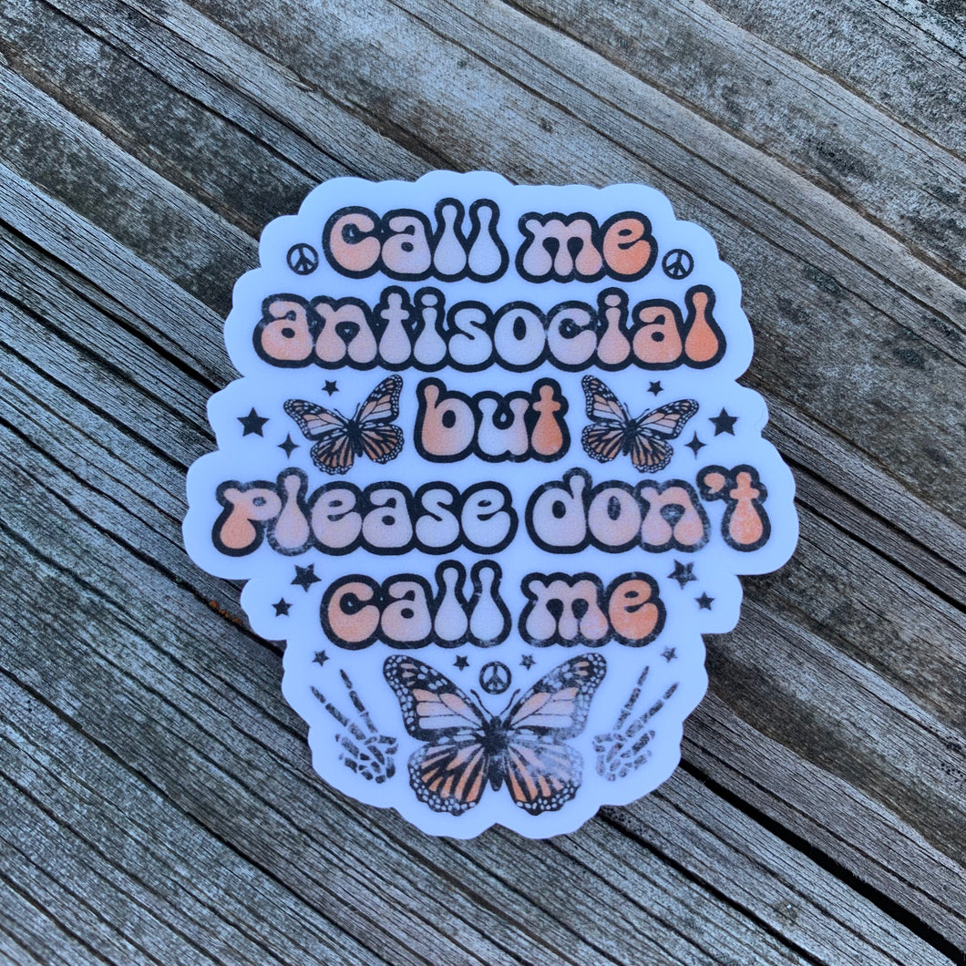 Antisocial Vinyl Sticker