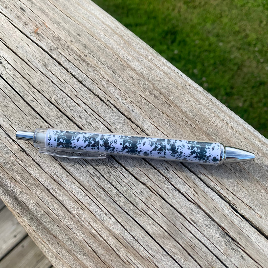 Black Cowhide Pen