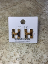 Load image into Gallery viewer, Genuine Leather Initial Earrings
