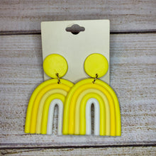Load image into Gallery viewer, Rainbow Clay Earrings
