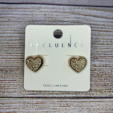 Load image into Gallery viewer, Druzy Heart Earrings
