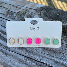 Load image into Gallery viewer, Hexagon Earring Set
