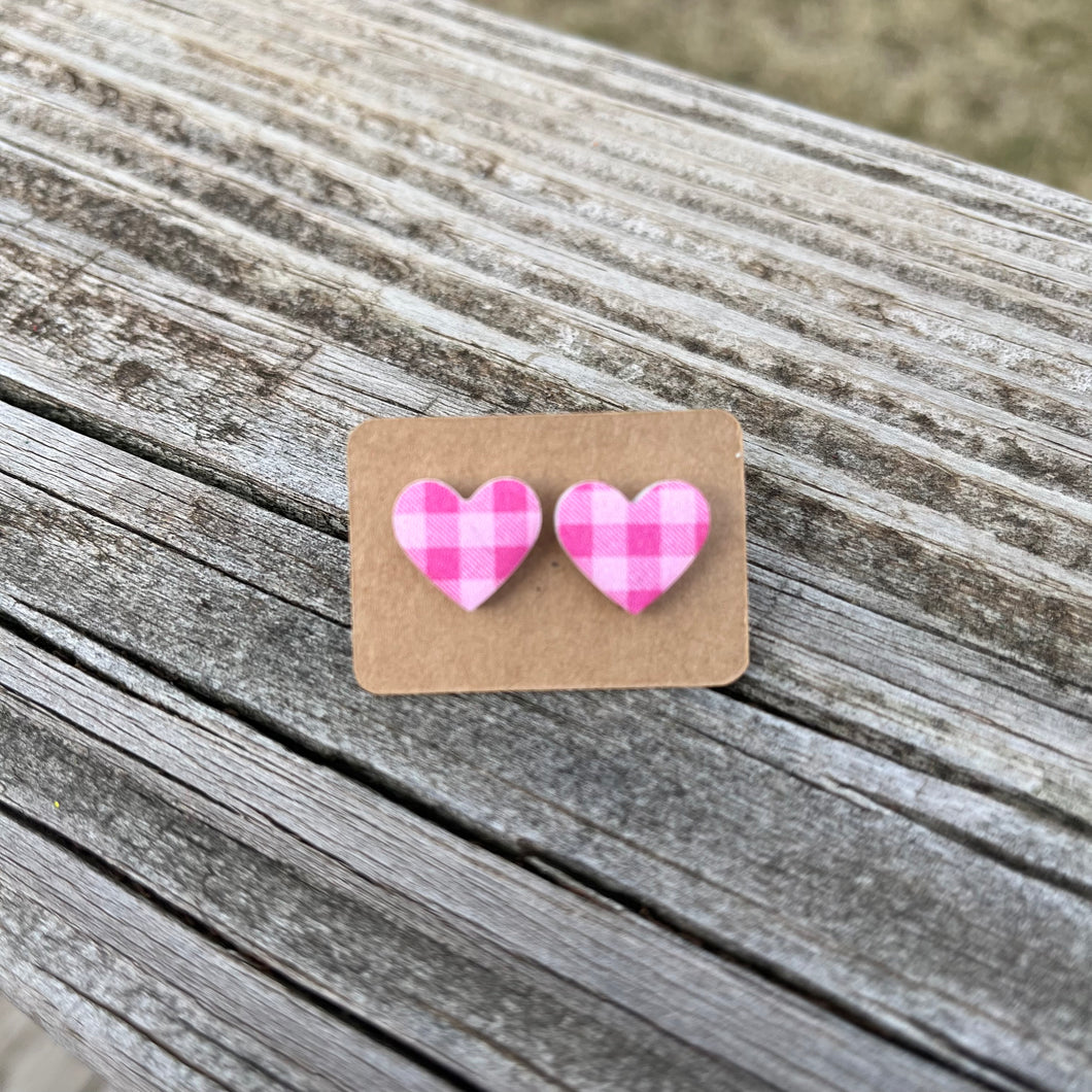 Patterned Heart Earrings